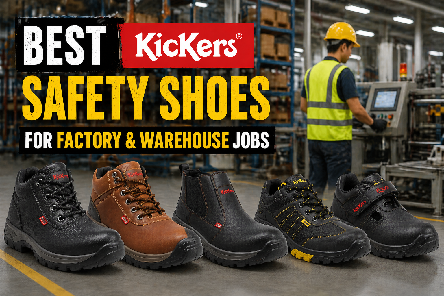 Best Kickers Safety Shoes for Factory & Warehouse Jobs