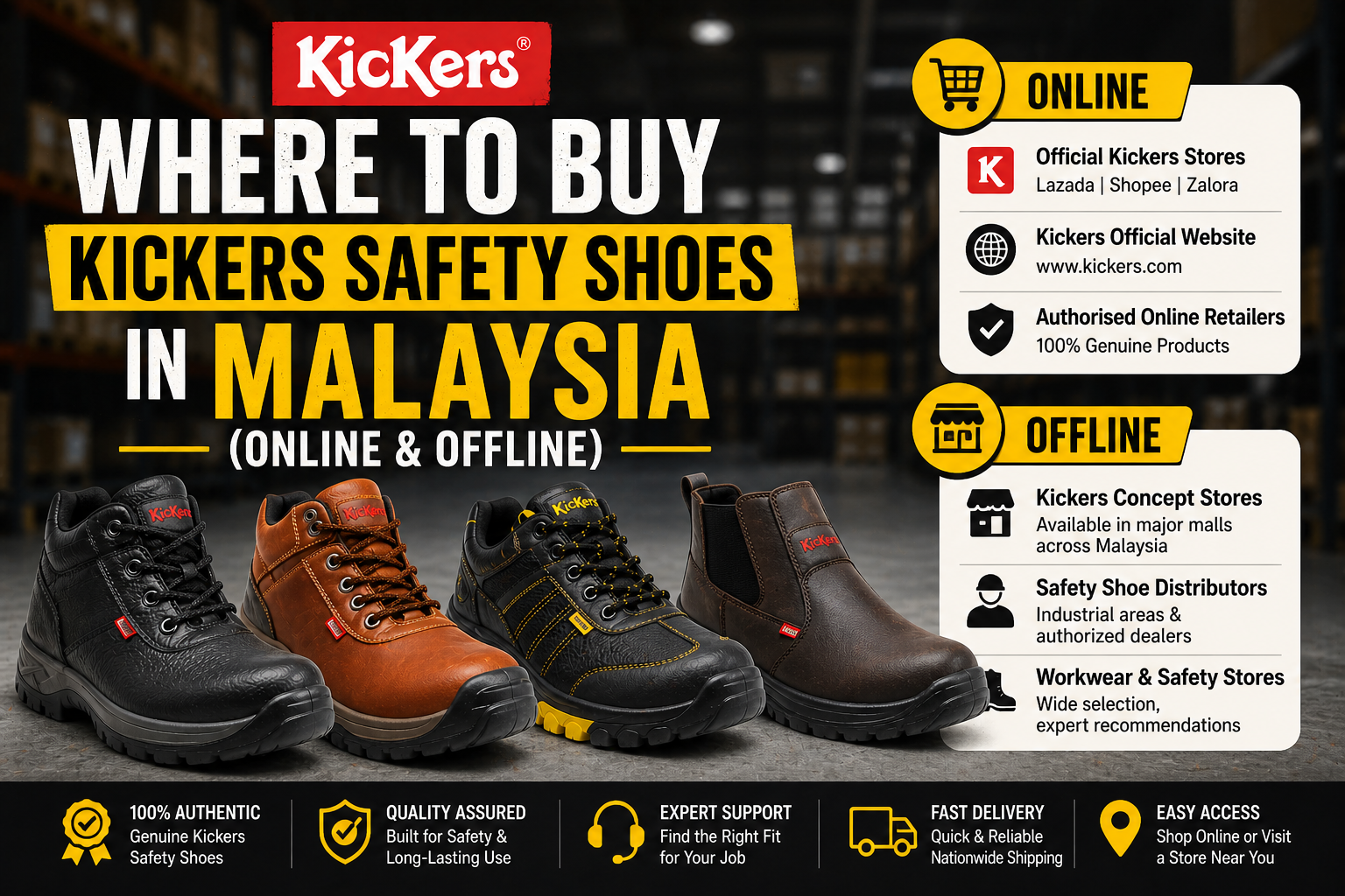 Best Kickers Safety Shoes in Malaysia 2026: Top Picks & Buying Guide