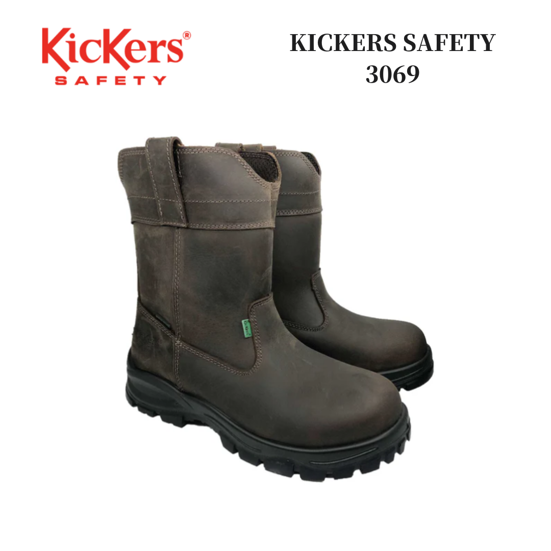 [KICKERS SAFETY] 3069 STEEL TOE WATERPROOF SLIP-ON SAFETY BOOT